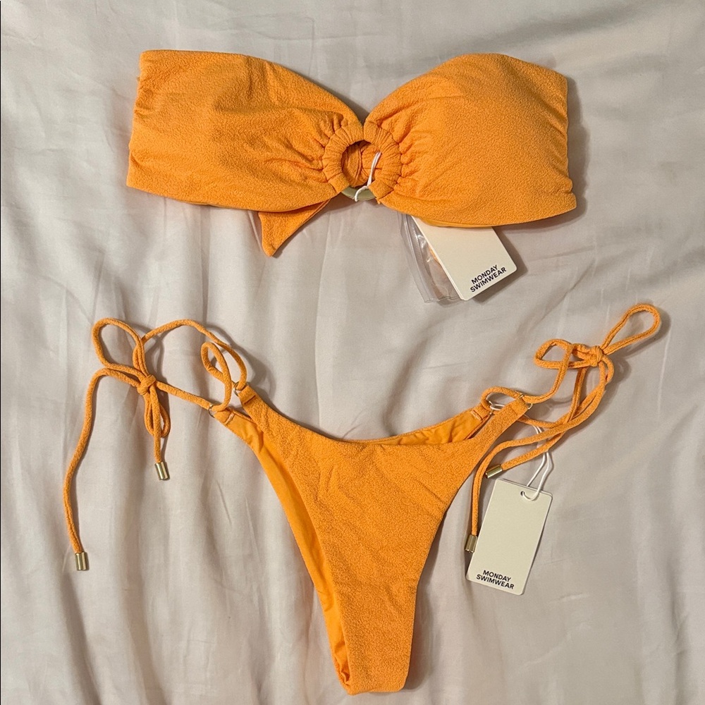 Monday Swimwear Orange Bikini Set